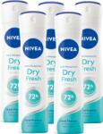 Nivea Dry Fresh, antiperspirant spray femei, 72h protectie, 5x150 ml (11144)