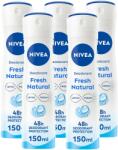 Nivea Fresh Natural, antiperspirant spray femei, 48h protectie, 5x150 ml (6771)