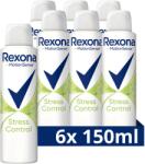 Rexona Stress Control, deodorant spray femei, 6x150 ml (41007)