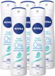 Nivea Fresh Comfort, antiperspirant spray femei, 0% aluminiu, 5x150 ml (29183)