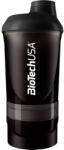 BioTechUSA Shaker WAVE + 600 ml + 350 ml, negru