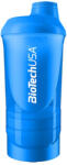 BioTechUSA Shaker WAVE + 600 ml + 350 ml, albastru