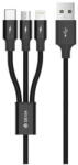 DEVIA Kintone Series 3 In 1 Tube USB/Lightning/ MicroUSB/Type-c 1.2m Black (DCKSTULMTB) - vexio