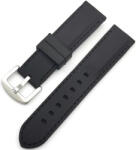 Ricardo Curea de silicon Ricardo Fermo neagră cu cusătură 24 mm