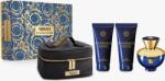 Versace Dylan Blue Pour Femme, SET: edp 100ml + tusfürdő gél 100ml + Testápoló 100ml + Kozmetikai Táska čierna női parfüm