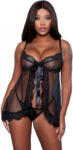 BeWicked Goddess Babydoll fekete ruha, S