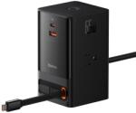 Baseus Incarcator 3 x AC, USB, Type-C cu Cablu Type-C, 65W, US Plug - Baseus (PSLR000101) - Negru