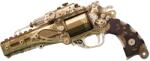 Howcat Puzzle 3D, Revolver clasic auriu, HC, lemn, 176 piese