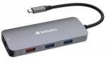 Verbatim CMH-09 USB Type-C 3.2 Gen2 multiport adapter, HDMI, RJ-45, 3x USB-A, 2x USB-C (32152) (32152)