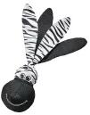 KONG Wubba Floppy Ears Zebra Small 24cm