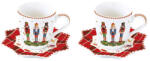 Easy Life Vintage Nutcracker porcelán eszpresszó csésze+alj, 100ml, 2 személyes, díszdobozban