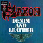 Saxon Denim And Leather (40th Anniversary) (Red W/ Black Splatter Vinyl)