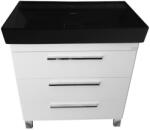 TMP cabinets TRIO lábon álló bútor CeraStyle Sharp fekete mosdóval (400184VB012I02U05)