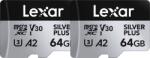 Lexar Silver Plus microSDXC 64GB UHS-I/U3/A2/4K 2-Pack (LMSSIPL064G-B2ANG)