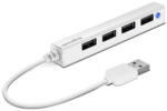 SPEEDLINK USB elosztó-HUB, 4 port, USB 2.0, SPEEDLINK "Snappy Slim" fehér (SL-140000-WE)