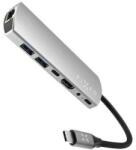 FIXED Hub USB Fixed Multiport 7 in 1, USB 3.0, Ethernet RJ45, HDMI 4K, Audio 3, 5 mm, Aluminium, PD 100W (Argintiu) (FIXHU-7IN1)