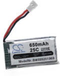 VHBW Drón akkumulátor Hubsan H107C-A24-hez - 650 mAh 3, 7 V Li-polimer (888201969)