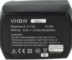 VHBW Elektromos kéziszerszámgép akkumulátor Metabo 6.25471. 00, 6.2547, 6.25471, 6.25470. 00 - 2100 mAh, 9.6 V, NiMH (800110311)