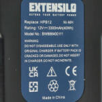 VHBW Elektromos kéziszerszámgép akkumulátor Black & Decker BD1204L, A12EX, A1712, A12-XJ, A12 - 3300 mAh, 12 V, NiMH (888400111)