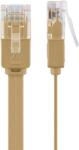 Goobay U/UTP CAT6 Lapos Patch Kábel 20 m - Világosbarna (95885)