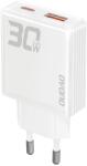 Dudao GaN Dudao A30EU 30W USB-A / USB-C Fali Töltő - Fehér
