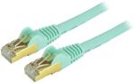 StarTech 6ASPAT50C mAQ STP CAT6a Patch Kábel 0.5 m - Türkiz