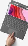 Logitech Combo Touch Apple iPad (7. Gen/8. Gen/9. Gen) Tok billentyűzettel DE 10.2" - Grafitszürke (920-009624)