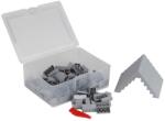 Q-BRICKS | 150 db-os, 100% kompatibilis építőkocka készlet | világosszürke tetőelemek