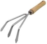  Kézi kapirgáló 3 ágú (H12, 5 cm) rozsdamentes acél, FSC fa nyéllel - H27, 5 x 9, 0 cm (6020336 - 6020336)