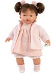 Llorens Llorens: Vera 33cm-es baba hanggal rózsaszín ruhában (33156) - innotechshop