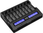 XTAR VC8S nyolc csatornás Li-ion Ni-MH akkutöltő szett 45W adapterrel (CV8S)