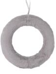  Koszorú fél, alap szörmés 25cm szürke