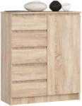AKORD AKORD CLP K80 Komód Laminált Sonoma Tölgy 5 Fiókos (AKO-OP0LK-K801D5SZSON)
