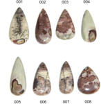 Cabochon Jasp Peisaj Mineral Natural Oval - Picatura - 24-41 x 15-23 x 5-7 mm - 1 Buc