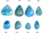  Pandantiv/Cabochon Apatit Albastru Natural cu Gaura - Picatura - Oval - 17-35 x 13-25 x 4-6 mm - 1 Buc