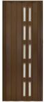 GMM Usa de interior plianta cu geam tip acordeon, 203x80cm, wenge mat, 6mm