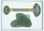 Fabulo Set masaj facial - roller si gua sha Jadeite Aparat de masaj