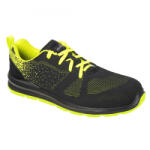 Portwest FT25 Steelite Aire Trainer munkavédelmi cipő fekete/zöld színben S1P (FT25BGN47)