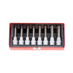 KROFTOOLS Hosszított Torx bitfej készlet, 1/2", T27-T70, 8 részes (6101) (K-6101)