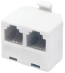 USE TS 16-2/WH Tel. elosztó, 6P4C, 1d-2a, fehér