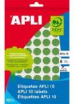 APLI Etikett, 16 mm kör, kézzel írható, színes, APLI, zöld, 432 etikett/csomag (lca2741) - irodaszer