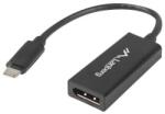 Lanberg AD-UC-DP-01 Lanberg adapter USB TYPE-C(M)-Displayport(F) 15cm Black (AD-UC-DP-01)
