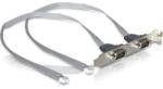 Delock Slot bracket 2 x COM port (2 mm pitch) soros kábel Ezüst DB-9 (41791)