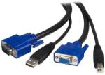 StarTech StarTech. com SVUSB2N1_6 KVM kábel Fekete 1, 8 M (SVUSB2N1_6)