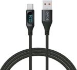 SAVIO USB - USB-C cable with display CL-172 1 m black USB kábel USB 3.2 Gen 1 (3.1 Gen 1) USB C Fekete (SAVIO CL-172)