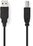 Nedis CCGP60100BK30 USB kábel USB 2.0 3 M USB A USB B Fekete (CCGP60100BK30)