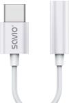 Elmak Savio AK-51 0, 11 M 3.5mm USB C-típus Fehér audio kábel (AK-51)