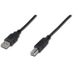  Digitus A/B, 1m USB kábel USB 2.0 USB A USB B Fekete (AK-300105-010-S)