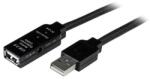 StarTech USB 2.0, 35 m, M/F USB kábel USB A Fekete (USB2AAEXT35M)