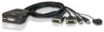 ATEN CS22D 2-Port USB DVI 0.9m Kábeles KVM Switch (CS22D-A7)
